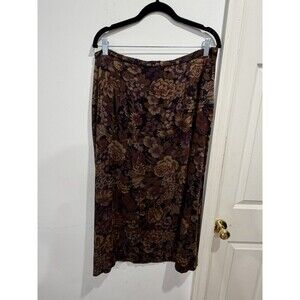 Vintage Maggie Lawrence Womens Button Up Midi Skirt Size 18/20